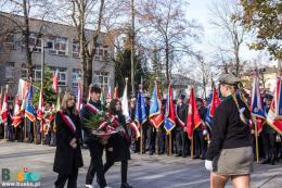 Uczestnicy obchodów Święta Niepodległości w Busku-Zdroju