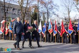 Uczestnicy obchodów Święta Niepodległości w Busku-Zdroju