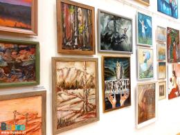 Prace wystawione podczas wystawy Przeglądu Plastyki Ponidzie 2022