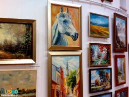 Prace wystawione podczas wystawy Przeglądu Plastyki Ponidzie 2022