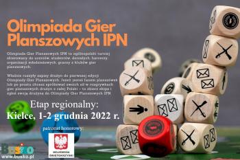 grafika promująca olimpiadę gier planszowych