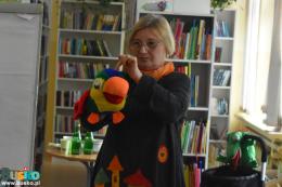 Warsztaty literacko – plastyczne  z Ewą Stadtmüller oraz Łukaszem Zabdyrem w bibliotce