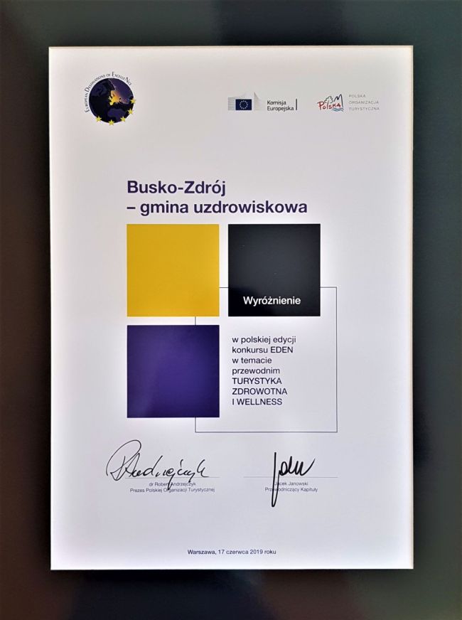 Busko-Zdrój wyróżnione w konkursie EDEN